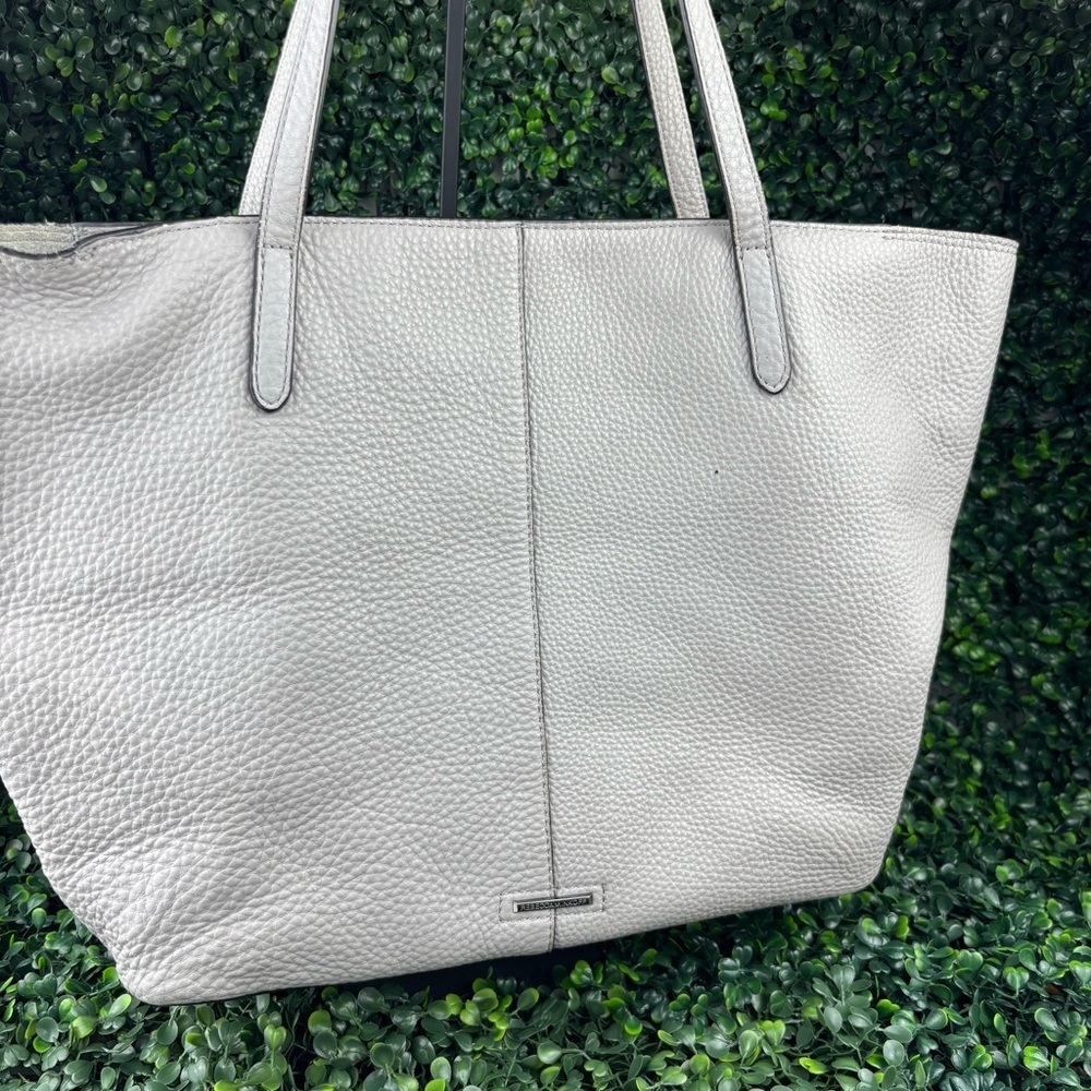 REBECCA MINKOFF Pebbled Gray Tote Bag